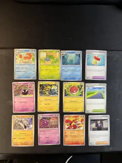 Pokemon 151 12 Card Lot All COMMONS AND UNCOMMONS NO HOLOS SCARLET & Violet S&V - Image 1