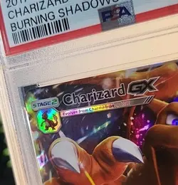 CHARIZARD GX (PSA 9) Pokemon Sun & Moon Burning Shadows 20/147 Rare Holo Patten. - Image 4