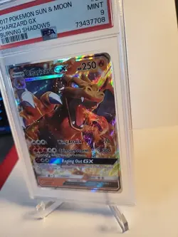 CHARIZARD GX (PSA 9) Pokemon Sun & Moon Burning Shadows 20/147 Rare Holo Patten. - Image 5