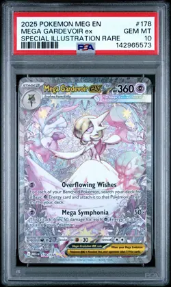 2025 Pokemon MEG En Mega Gardevoir Ex Special Illustration Rare #178 PSA 10 Gem - Image 1