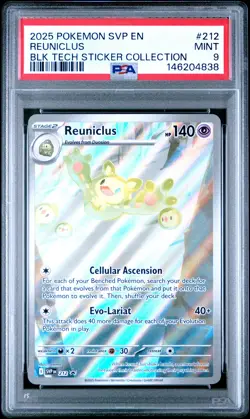 2025 POKEMON SVP EN-SV BLACK STAR PROMO #212 REUNICLUS PSA 9 - Image 1