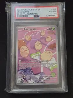 Exeggcute 192/191 PSA 10 2024 Pokemon SV08: Surging Sparks Illustration Rare - Image 1