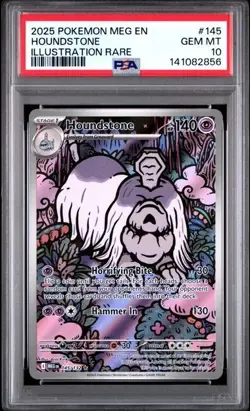 Houndstone *PSA 10* Illustration Rare *Mega Evolution* #145 * Pokemon - Image 1