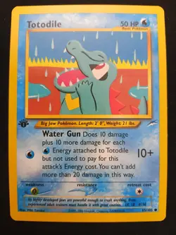 Pokemon TCG - Totodile 85/105 1st Edition - WOTC Neo Destiny - NM/LP - Image 1
