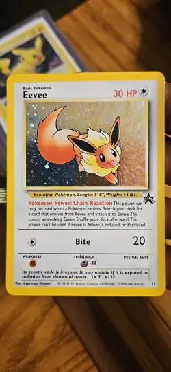 Pokemon TCG Eevee #11 Black Star Holo Promo WoTC - Image 1