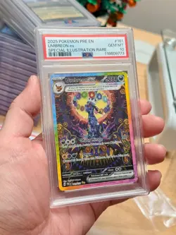 PSA 10 POKEMON 2025 UMBREON EN PRISMATIC EVOLUTION SPECIAL ILLUSTRATION RARE 161 - Image 1