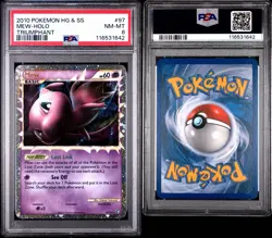 Pokemon Heartgold Soulsilver Triumphant Mew 97/102 Prime Rare Holo Foil PSA 8 NM - Image 3