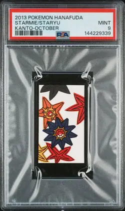 2013 POKEMON HANAFUDA KANTO OCTOBER STARMIE/STARYU PSA 9 - Image 1