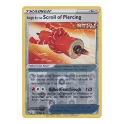 Single Strike Scroll Piercing 154/198 Reverse Holo Chilling Reign Pokemon Cards - Image 1