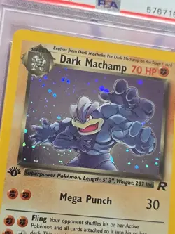 2000 Pokemon Rocket Dark Machamp Holo 1st Edition #10 PSA 9 MINT - Image 2