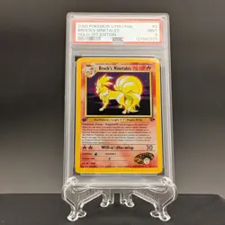 Pokemon 1st Edition Gym Challenge Brock's Ninetails Holo Rare 3/132 PSA 9 - MINT - Image 1