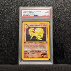 Pokemon 1st Edition Gym Challenge Brock's Ninetails Holo Rare 3/132 PSA 9 - MINT - Image 2