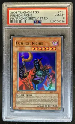 2003 Yu-Gi-Oh Pharaonic Guardian 1st Edition Fushioh Richie #PGD-031 PSA 8 - Image 1