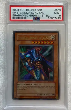 2003 Yu-Gi-Oh! Mystical Knight of Jackal PGD-069 Ultra Rare 1st Edition PSA-9 - Image 1