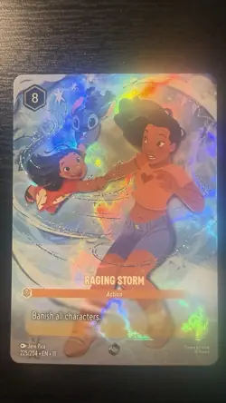 Disney Lorcana Raging Storm Enchanted 225/204 Set 11 Holo Action Card EN - Image 1