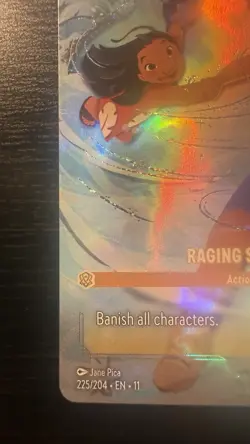 Disney Lorcana Raging Storm Enchanted 225/204 Set 11 Holo Action Card EN - Image 5