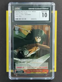 2015 Weiss Schwarz Attack on Titan S35-E060S Super Rare Mikasa CGC10 FCJS - Image 1