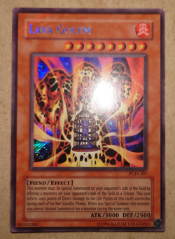 YUGIOH Secret Rare Lava Golem PGD-107 - Image 1