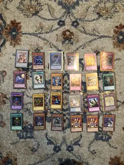 Yugioh Cards Lot Of 24 Holos And Rares Well Played - Image 1