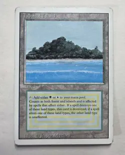 Magic: The Gathering Tropical Island Revised Edition Dual Land Card LP - Image 1