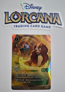 Disney Lorcana Reign of Jafar RoJ Enchanted Lady Decisive Dog English Rare - Image 1