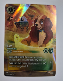 Disney Lorcana Reign of Jafar RoJ Enchanted Lady Decisive Dog English Rare - Image 2