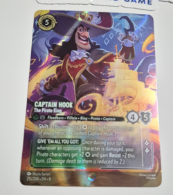Disney Lorcana Reign of Jafar Enchanted Captain Hook The Pirate King Eng Rare - Image 2