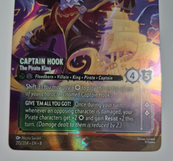Disney Lorcana Reign of Jafar Enchanted Captain Hook The Pirate King Eng Rare - Image 4