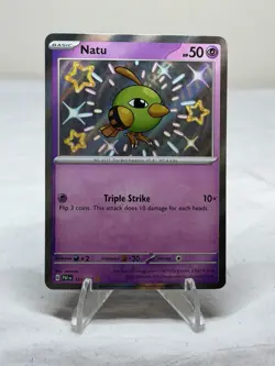 Pokemon TCG Card Natu Scarlet & Violet: Paldean Fates 151/091 Holo Shiny Rare NM - Image 1