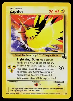 Pokemon Card - Zapdos WoTC #23 Promo - Image 1
