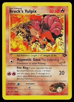 Pokemon Card - Brock's Vulpix [W Stamped] WoTC Promo 37/132 - Image 1
