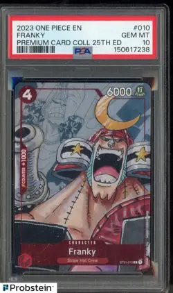 2023 One Piece EN Premium Card Collection 25th Edition #010 Franky PSA 10 - Image 1