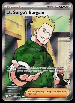 Lt. Surge's Bargain 170/132 Ultra Rare Mega Evolution Pokemon Card - Image 1