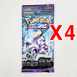 8 PACKS[4+4]Pokemon TCG Card Scarlet and Violet ex Booster Factory Sealed Korean - Image 3