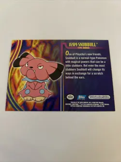 Pokemon Card - Snubbull #209 - Johto Series - Topps Non-Foil Lightly Played - Image 2