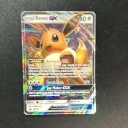 Pokemon Eevee GX SM174 SM Promo Full Art Holo Card Basic 160HP English - Image 1