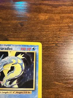 Pokemon Gyarados TCG Base Set Holo Card 6/102 Unlimited Rare DAMAGED - Image 3