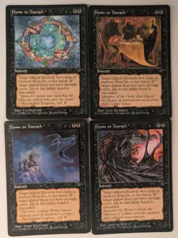 Magic the Gathering HYMN TO TOURACH x4 Playset 1 of each Artwork MP 1994 - Image 1
