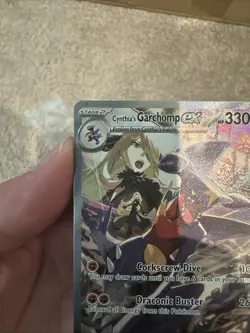 Pokemon TCG Cynthia's Garchomp EX Holo Card 232/182 Sv10: Destined Rivals - Image 3