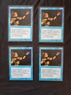 MTG Counterspell X4, ICE AGE release, PLAYSET, VG condition 1995 - Image 1