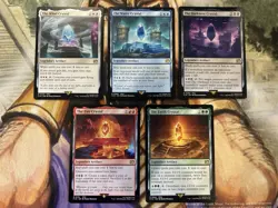 Fire Water Wind Darkness Earth Crystal Set (Regular) Final Fantasy English - NM - Image 1