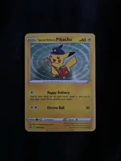 Pokemon TCG Special Delivery Pikachu SWSH074 Promo Card Ungraded NM - Image 1