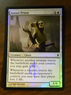MTG New Phyrexia Foil Common Suture Priest NM - Image 1