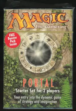 1997 MTG Magic the Gathering Portal Starter Set for 2 Players Top Open - Image 1