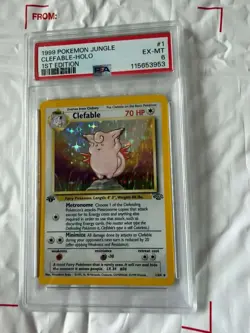 1999 | Pokemon Jungle | Clefable Holo 1st Edition | 1/64 | PSA 6 - Image 4
