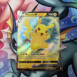 Pikachu V SWSH198 Sword & Shield Black Star Promo Holo Pokemon Card NM - Image 1