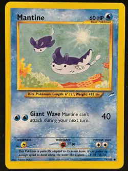 Pokemon - Mantine 74/105 - Neo Destiny Regular Unlimited - LP - Image 1
