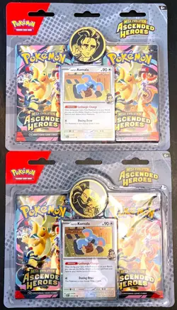 LOT OF 2 Pokemon TCG Ascended Heroes 2-Pack Blister Larry’s Komala Foil Promo - Image 1