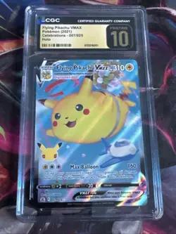 ✨✨ CGC Pristine 10 Flying Pikachu VMAX 007/025 Pokemon Celebrations 2021 New Cer - Image 1
