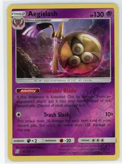 Pokemon TCG - Aegislash 95/236 - Unified Minds - Reverse Holo - Image 1